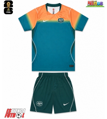 Australia Segunda Equipación Niños Mundial 2026 Manga Corta (+ Pantalones cortos)